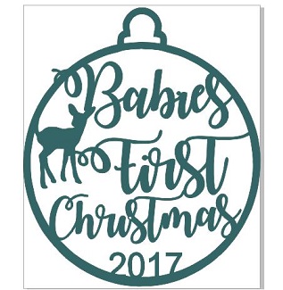 2018 Babies First Christmas  WOOD 100 x 100 mm